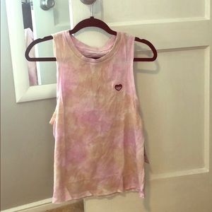 Spiritual Gangster heart tie dye tank